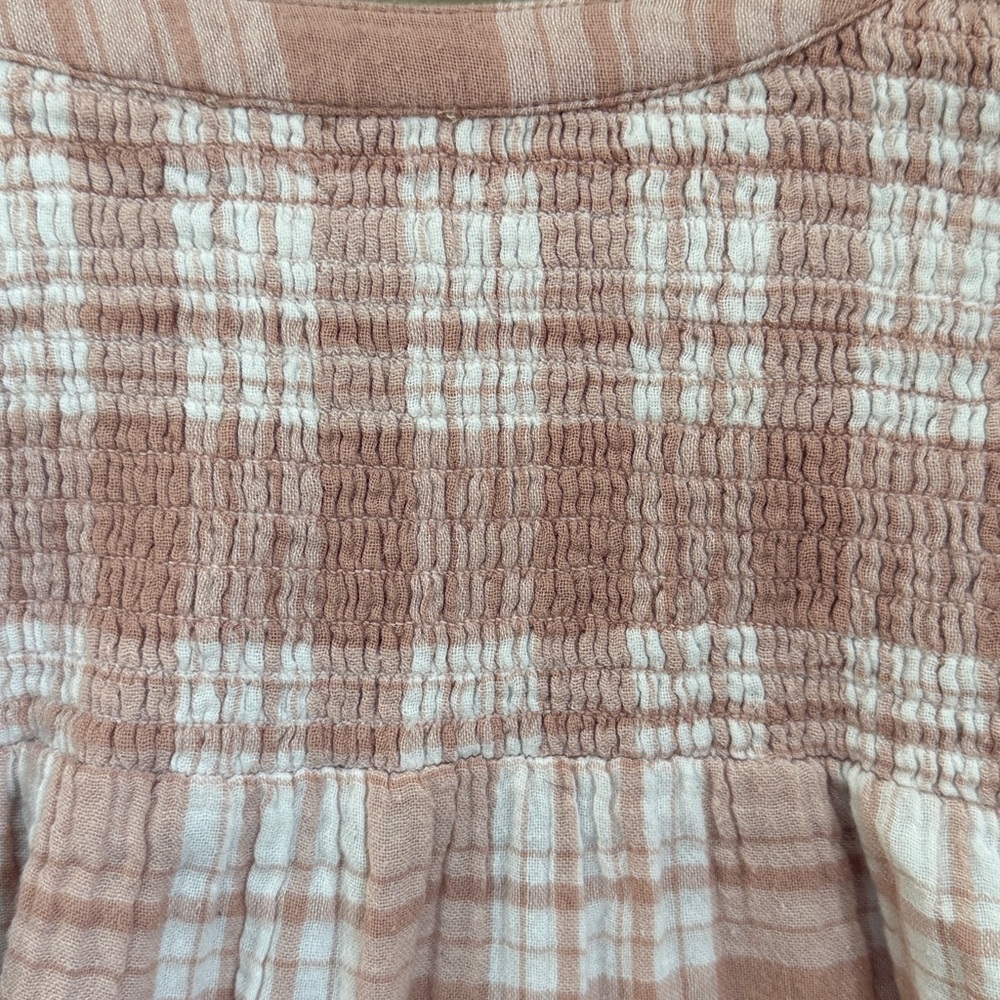 Sundance Blush Plaid Women's Blouse. Size L 100% cotton - Picture 6 of 10